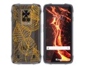 Funda Silicona Transparente para Cubot King Kong 7 diseño Hojas Dibujos