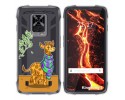 Funda Silicona Transparente para Cubot King Kong 7 diseño Jirafa Dibujos