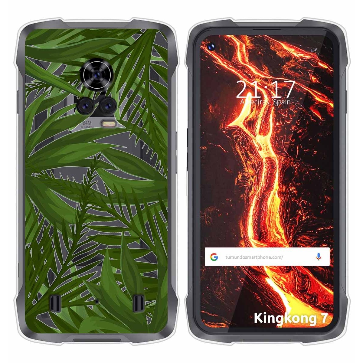 Funda Silicona Transparente para Cubot King Kong 7 diseño Jungla Dibujos