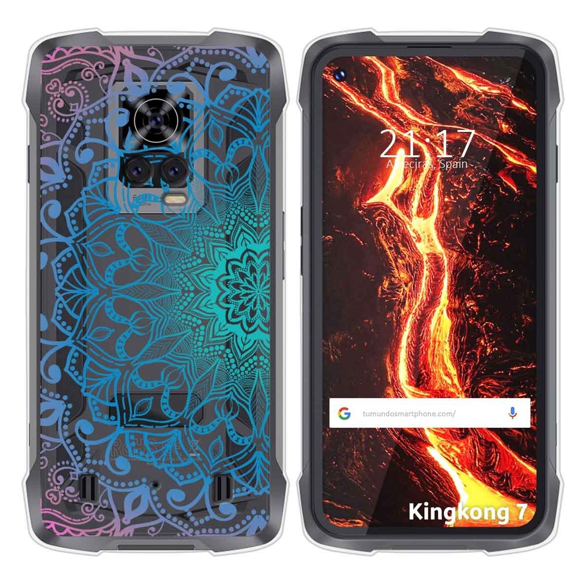 Funda Silicona Transparente para Cubot King Kong 7 diseño Mandala Dibujos