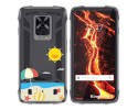 Funda Silicona Transparente para Cubot King Kong 7 diseño Playa Dibujos