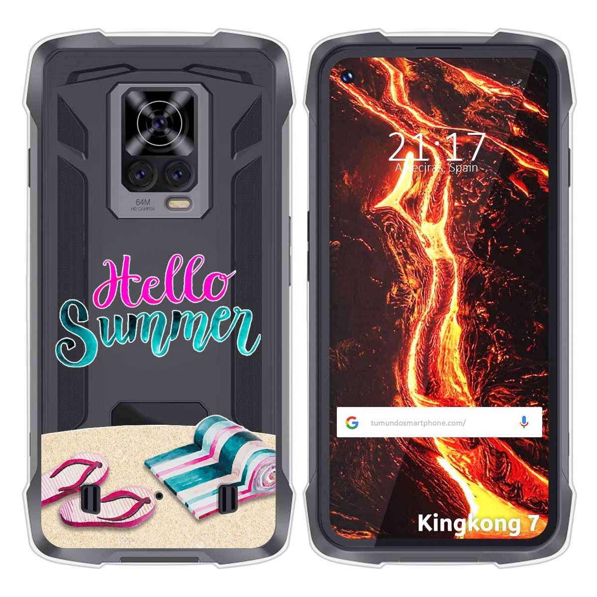 Funda Silicona Transparente para Cubot King Kong 7 diseño Summer Dibujos