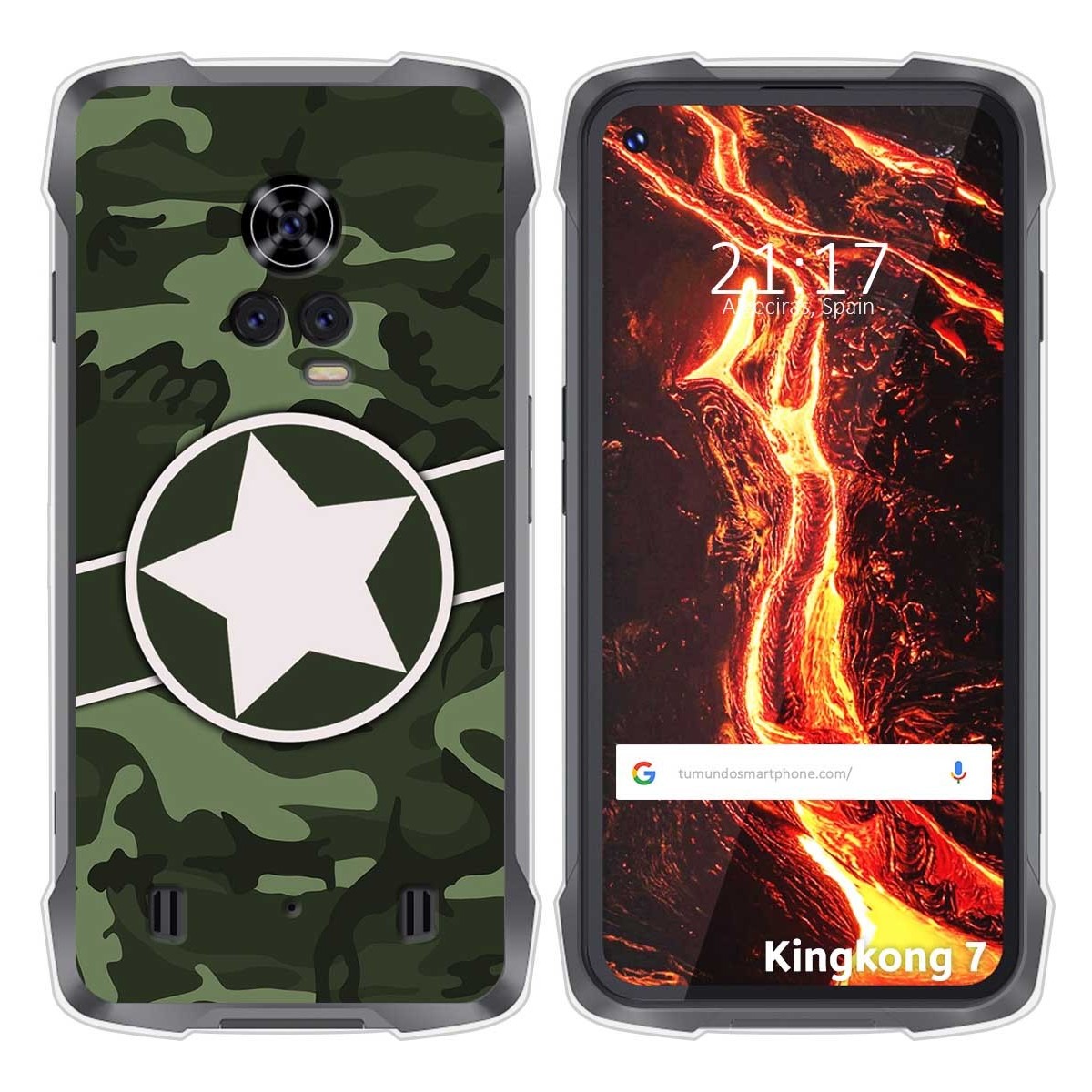 Funda Silicona para Cubot King Kong 7 diseño Camuflaje 01 Dibujos