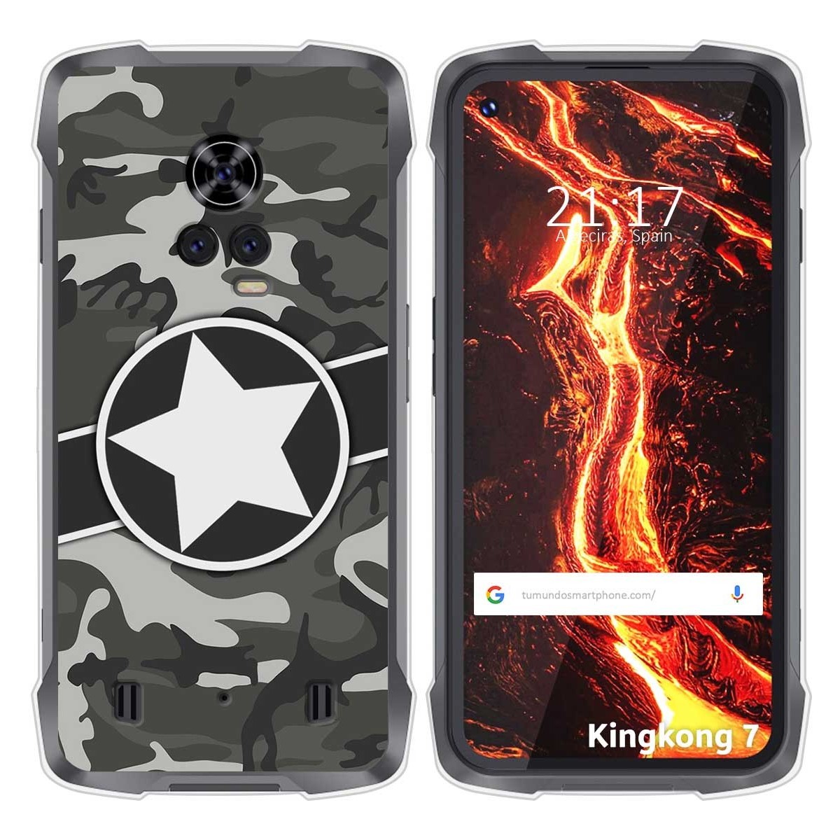 Funda Silicona para Cubot King Kong 7 diseño Camuflaje 02 Dibujos
