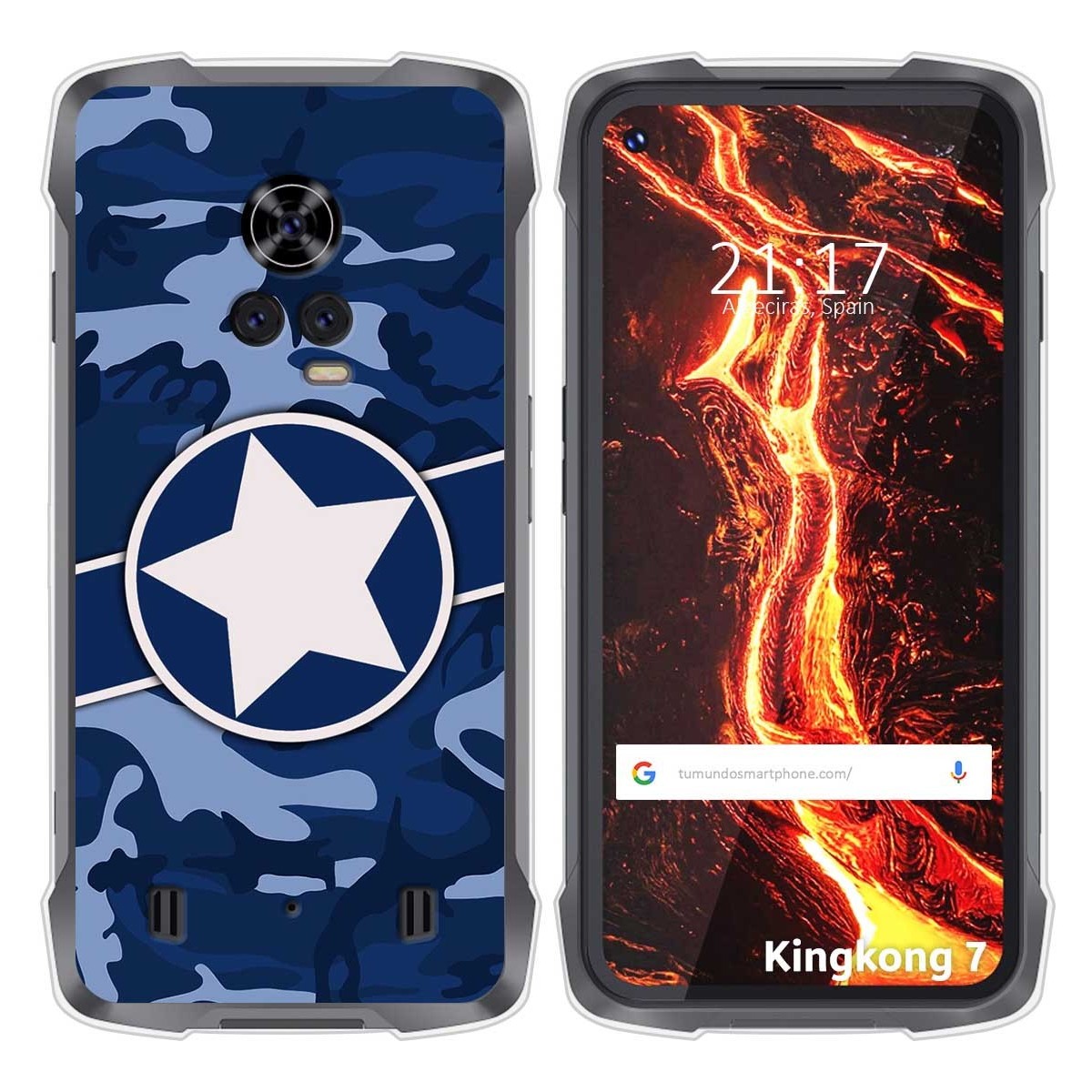 Funda Silicona para Cubot King Kong 7 diseño Camuflaje 03 Dibujos