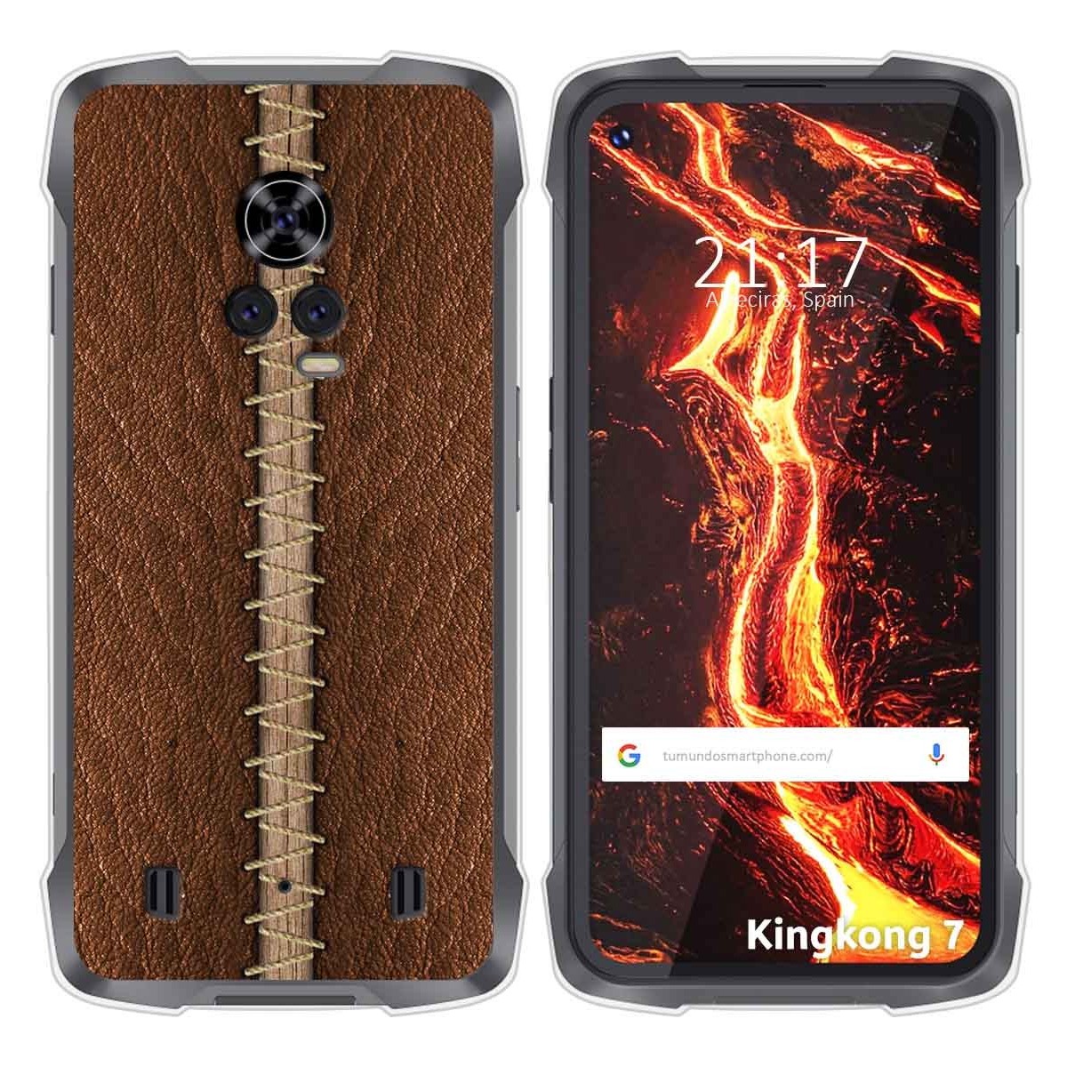 Funda Silicona para Cubot King Kong 7 diseño Cuero 01 Dibujos