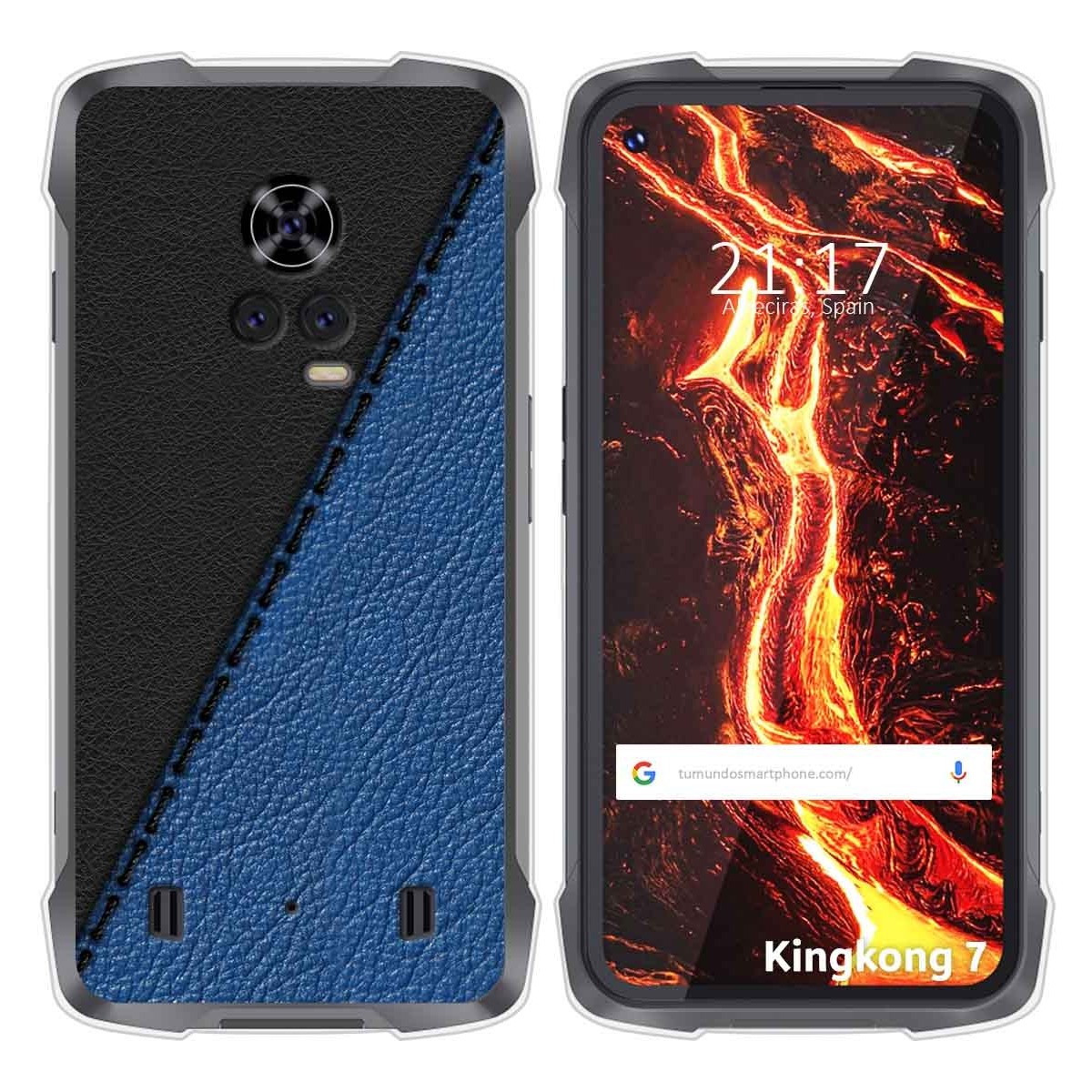 Funda Silicona para Cubot King Kong 7 diseño Cuero 02 Dibujos