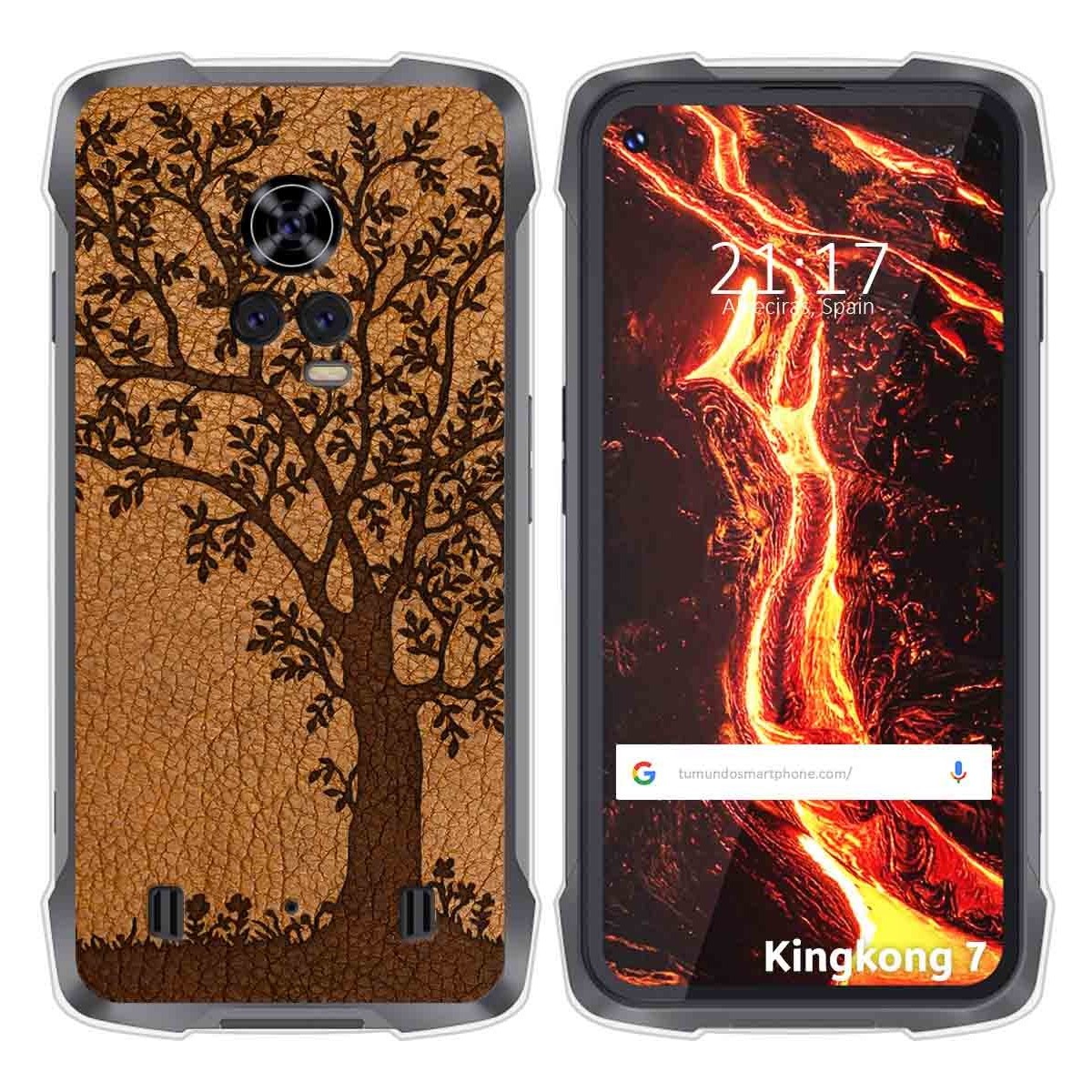 Funda Silicona para Cubot King Kong 7 diseño Cuero 03 Dibujos