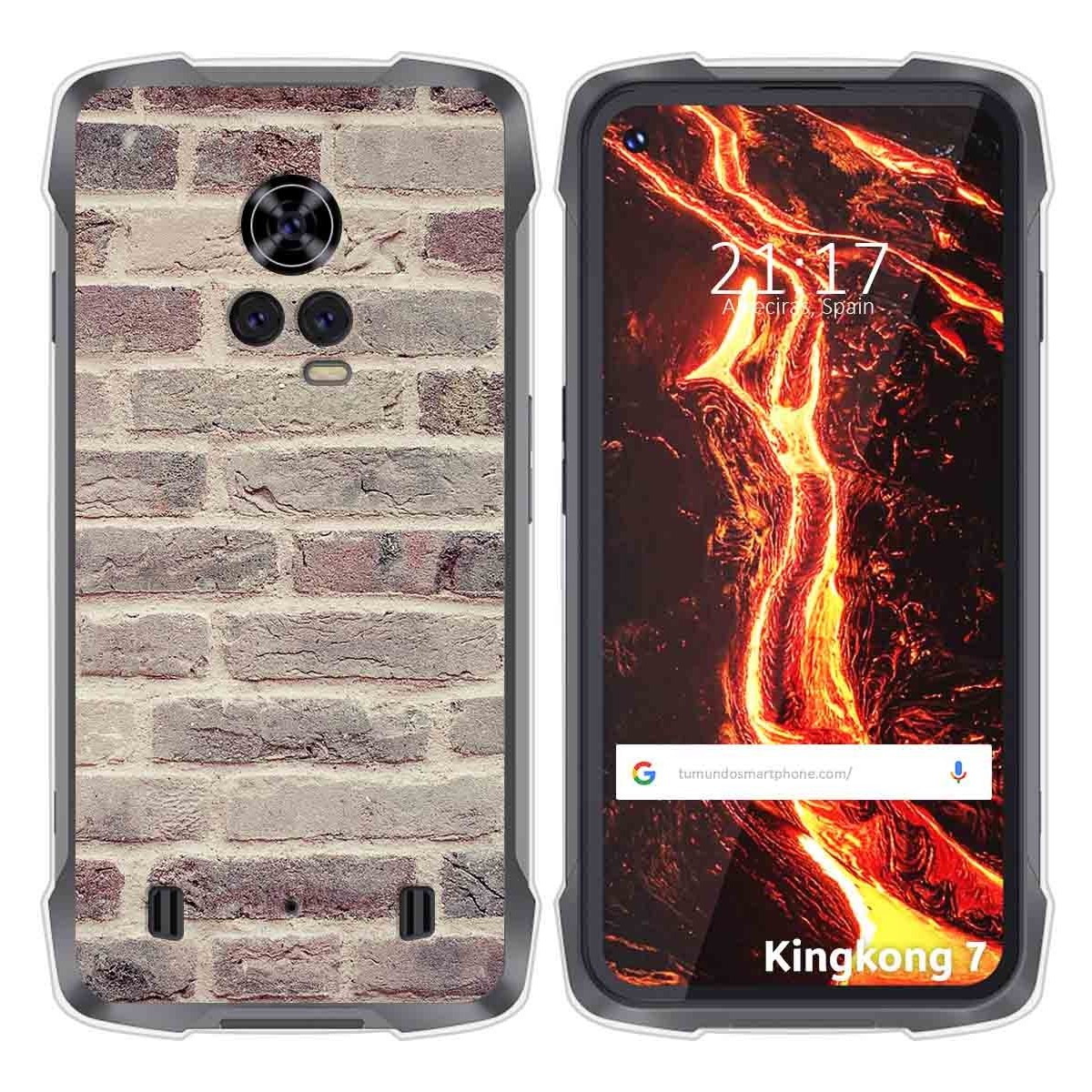 Funda Silicona para Cubot King Kong 7 diseño Ladrillo 01 Dibujos
