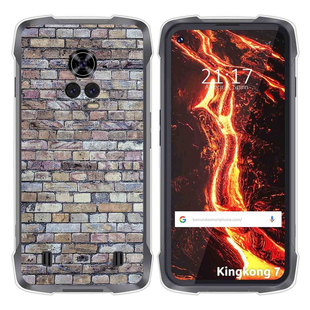 Funda Silicona para Cubot King Kong 7 diseño Ladrillo 02 Dibujos