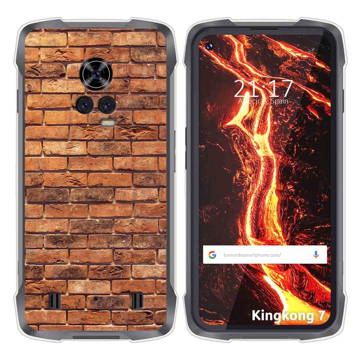 Funda Silicona para Cubot King Kong 7 diseño Ladrillo 04 Dibujos