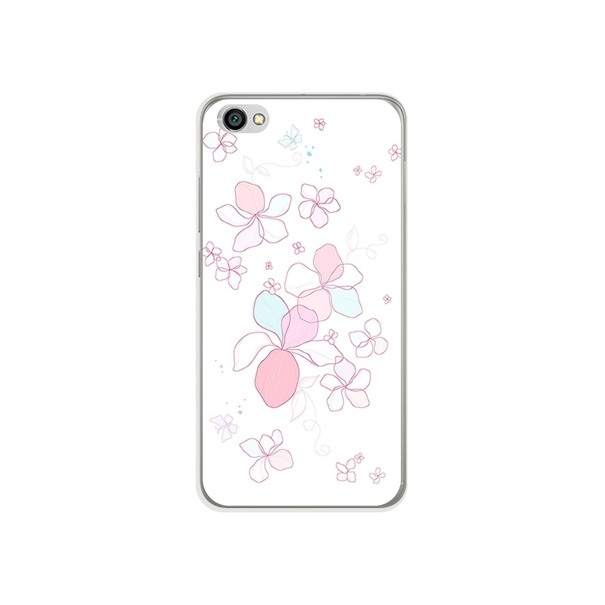 Funda Gel Tpu para Xiaomi Redmi Note 5A Diseño Flores Minimal Dibujos