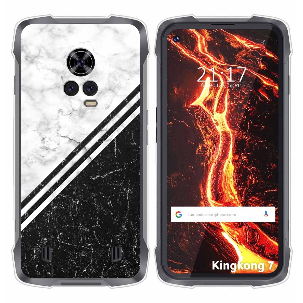 Funda Silicona para Cubot King Kong 7 diseño Mármol 01 Dibujos