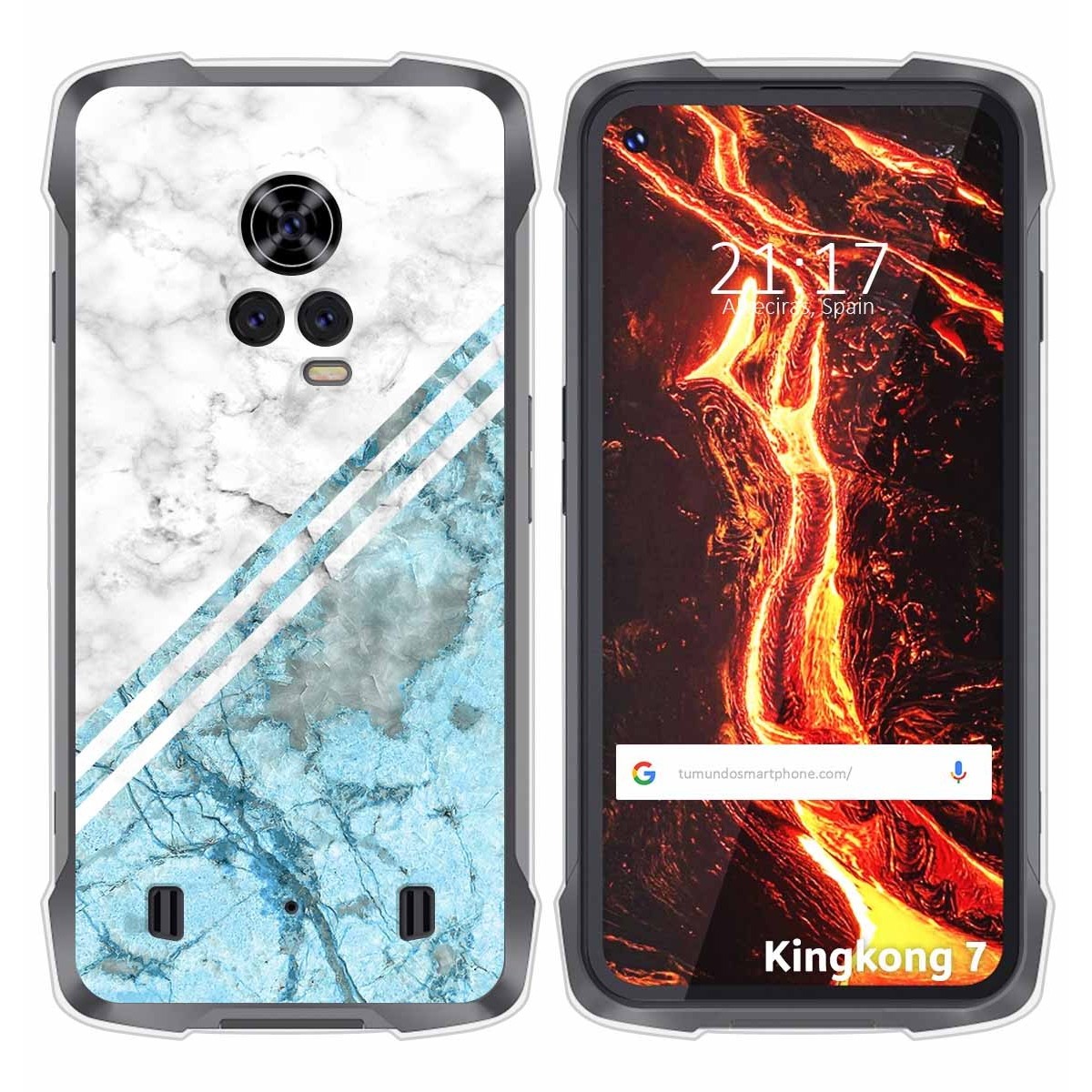 Funda Silicona para Cubot King Kong 7 diseño Mármol 02 Dibujos