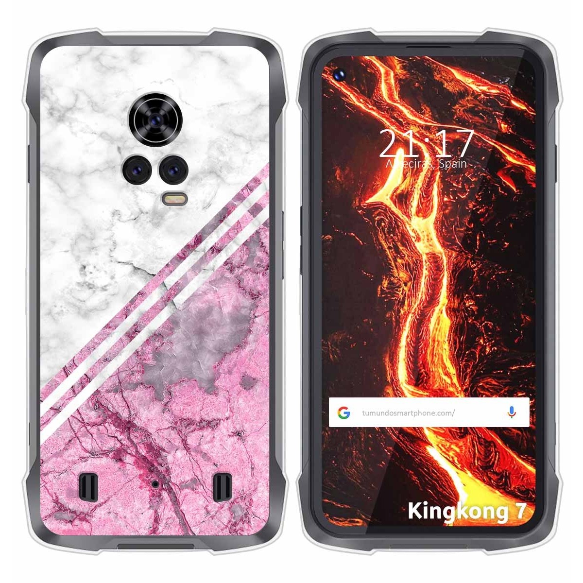 Funda Silicona para Cubot King Kong 7 diseño Mármol 03 Dibujos