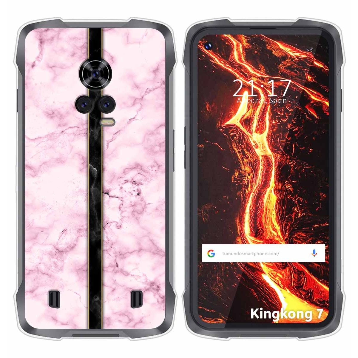 Funda Silicona para Cubot King Kong 7 diseño Mármol 04 Dibujos