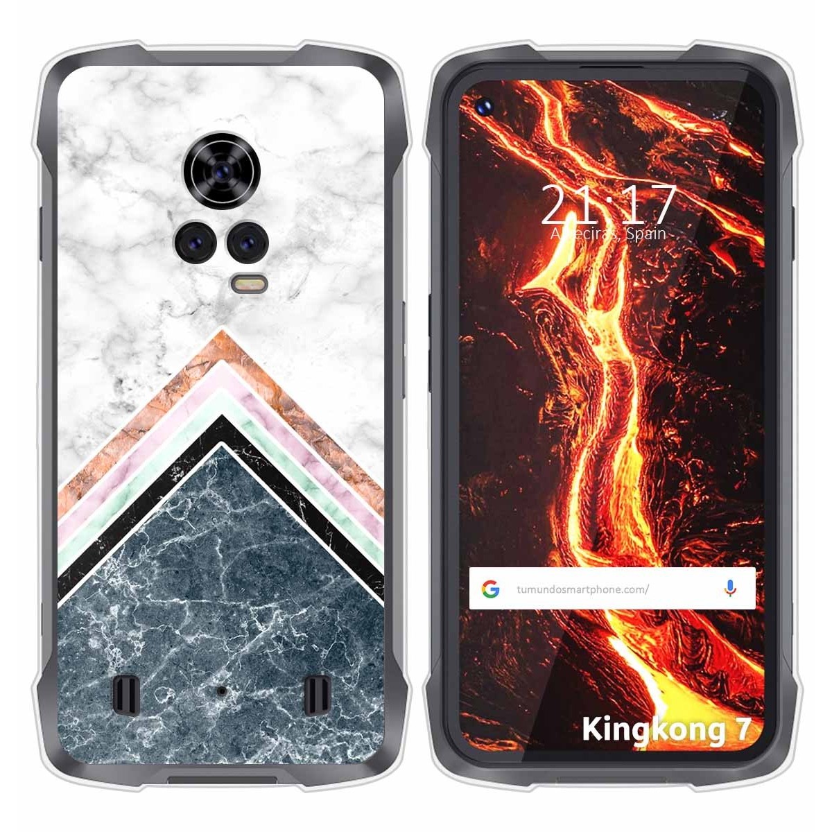 Funda Silicona para Cubot King Kong 7 diseño Mármol 05 Dibujos