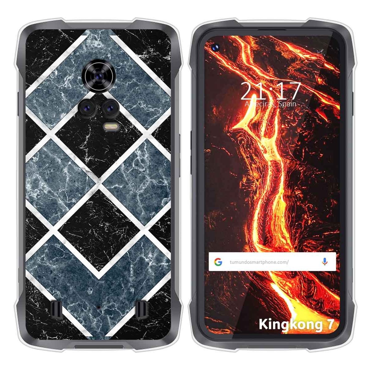 Funda Silicona para Cubot King Kong 7 diseño Mármol 06 Dibujos