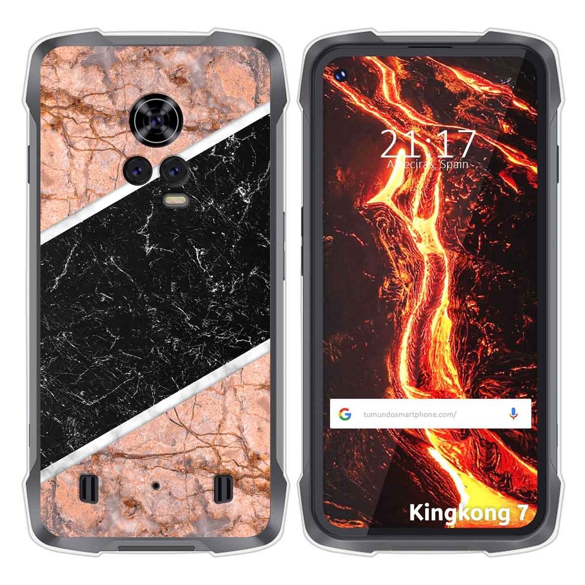 Funda Silicona para Cubot King Kong 7 diseño Mármol 07 Dibujos