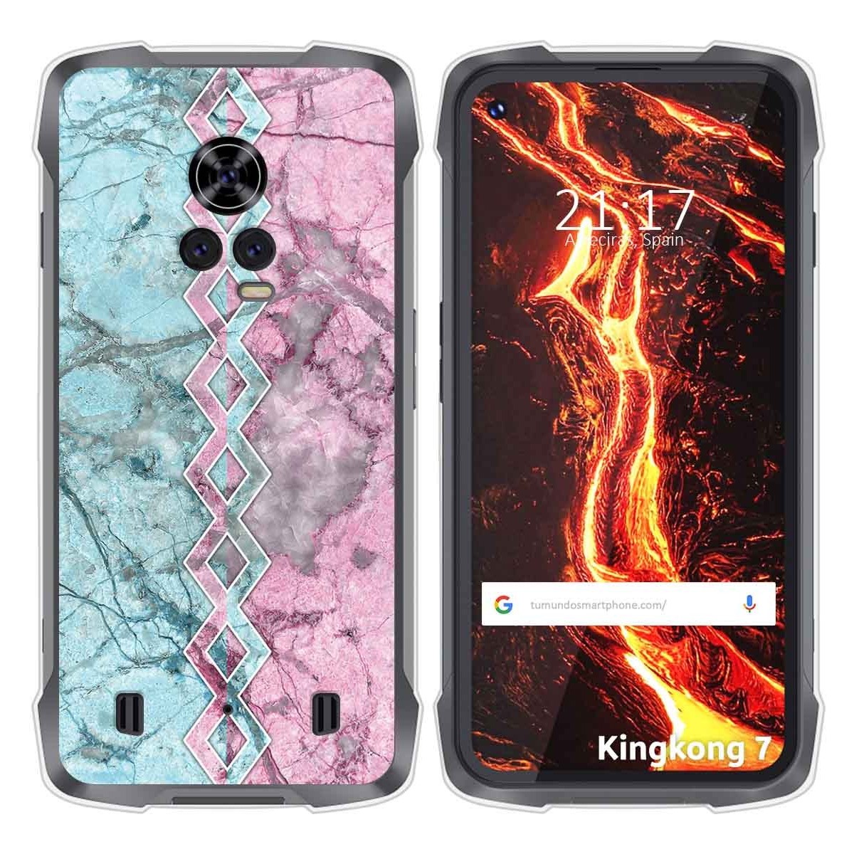 Funda Silicona para Cubot King Kong 7 diseño Mármol 08 Dibujos