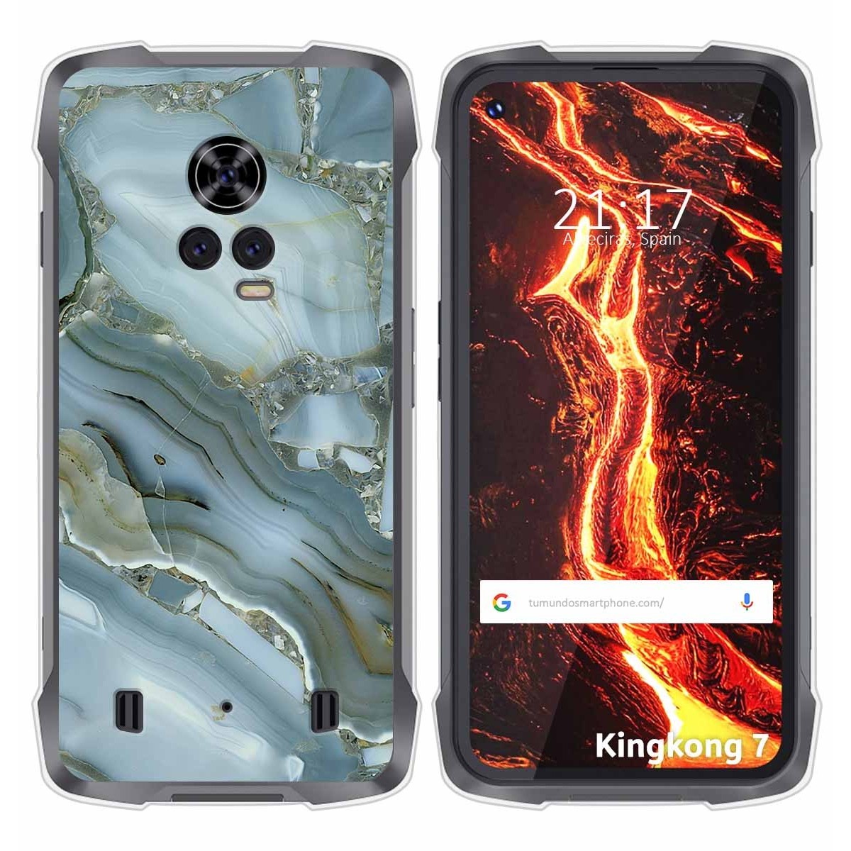 Funda Silicona para Cubot King Kong 7 diseño Mármol 09 Dibujos