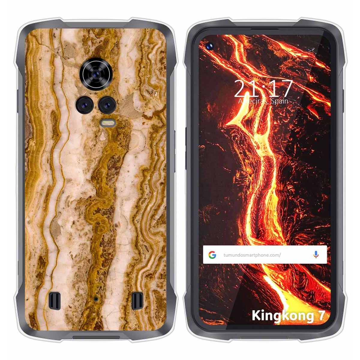 Funda Silicona para Cubot King Kong 7 diseño Mármol 10 Dibujos