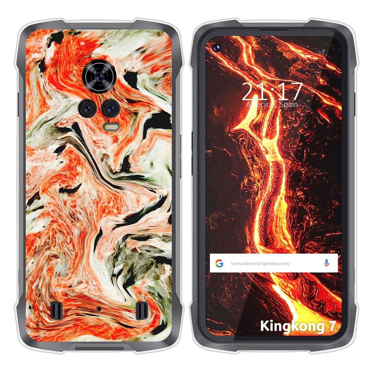 Funda Silicona para Cubot King Kong 7 diseño Mármol 12 Dibujos