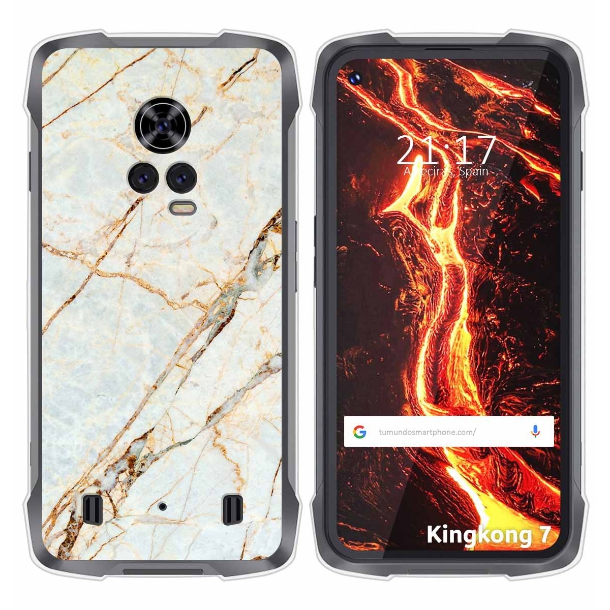 Funda Silicona para Cubot King Kong 7 diseño Mármol 13 Dibujos
