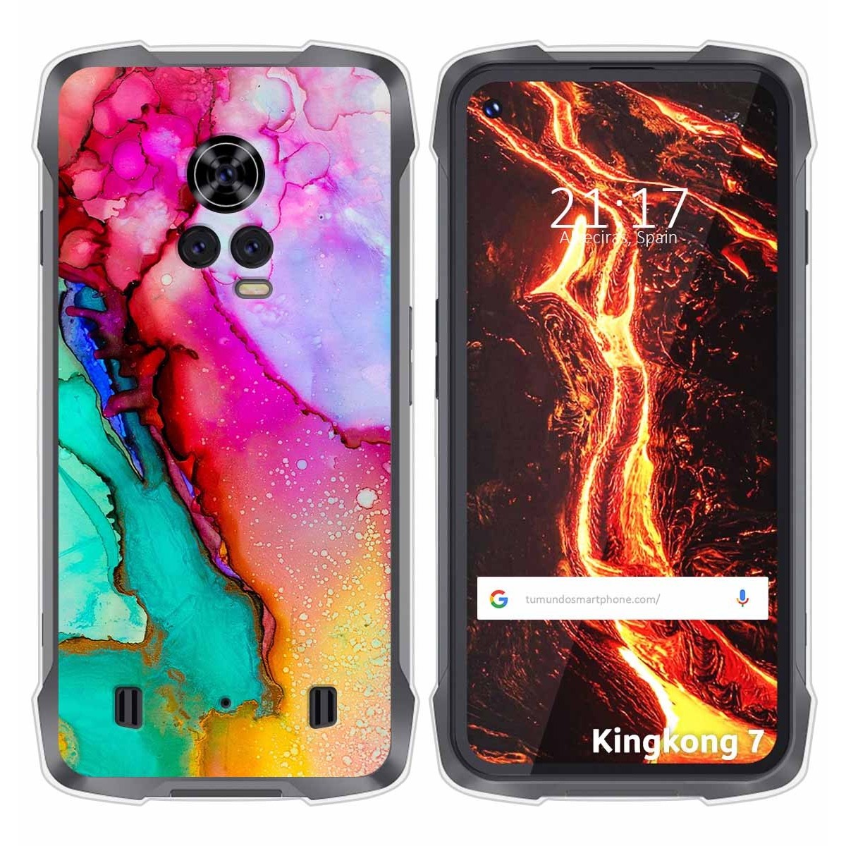 Funda Silicona para Cubot King Kong 7 diseño Mármol 15 Dibujos