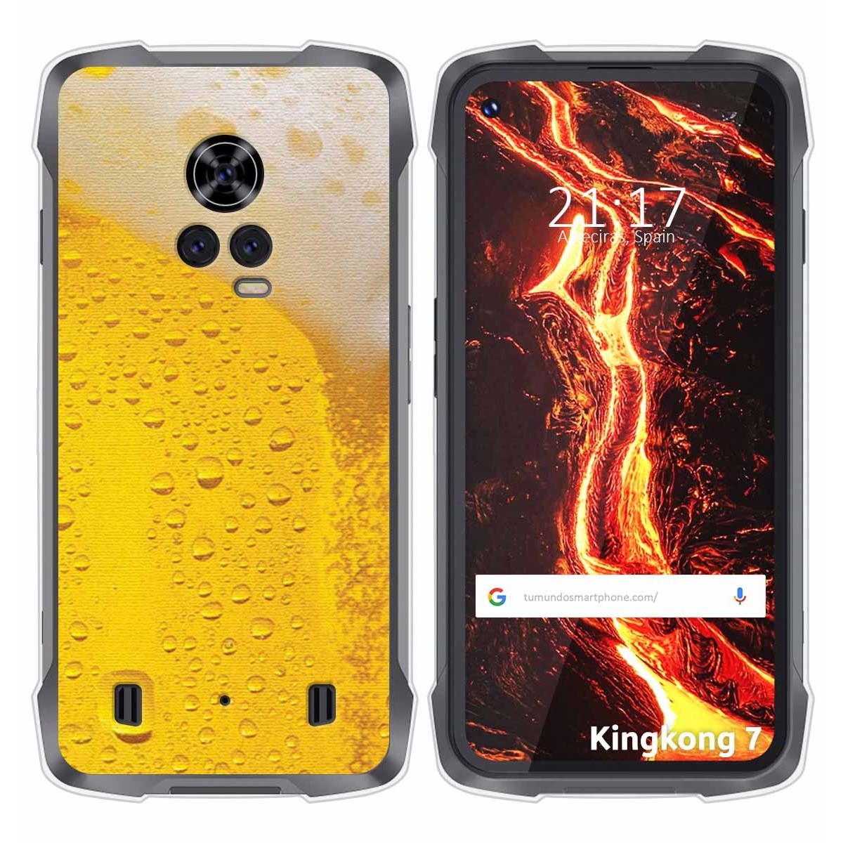 Funda Silicona para Cubot King Kong 7 diseño Cerveza Dibujos