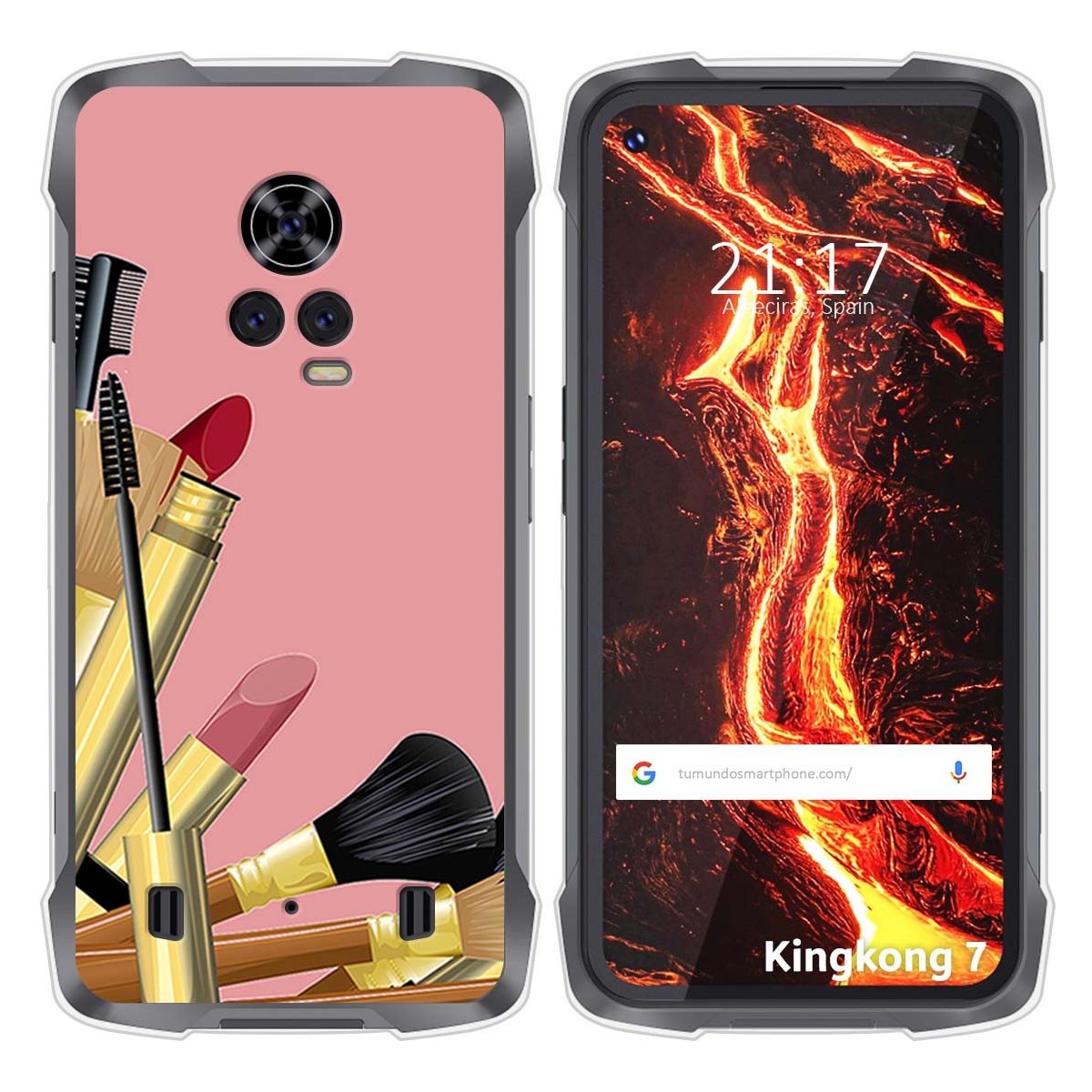 Funda Silicona para Cubot King Kong 7 diseño Brochas Dibujos