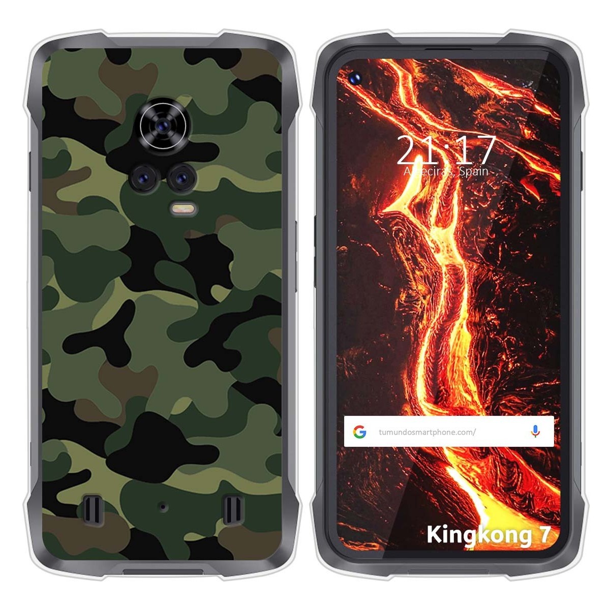 Funda Silicona para Cubot King Kong 7 diseño Camuflaje Dibujos