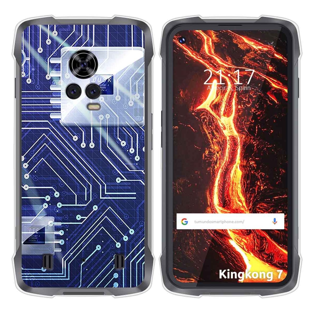 Funda Silicona para Cubot King Kong 7 diseño Circuito Dibujos