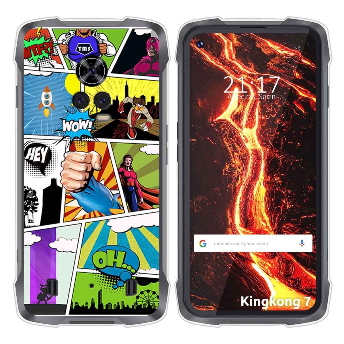 Funda Silicona para Cubot King Kong 7 diseño Comic Dibujos