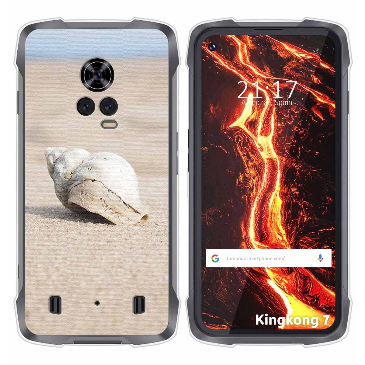 Funda Silicona para Cubot King Kong 7 diseño Concha Dibujos