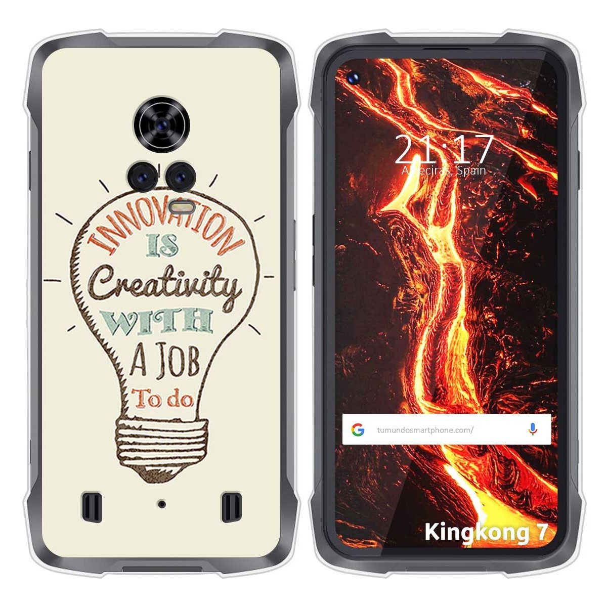 Funda Silicona para Cubot King Kong 7 diseño Creativity Dibujos