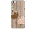 Funda Gel Tpu para Xiaomi Redmi Note 5A Diseño Corazones Madera Dibujos
