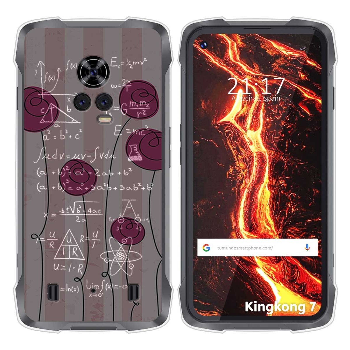 Funda Silicona para Cubot King Kong 7 diseño Flores Vintage Dibujos