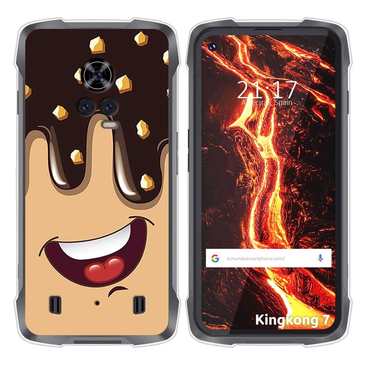 Funda Silicona para Cubot King Kong 7 diseño Helado Chocolate Dibujos