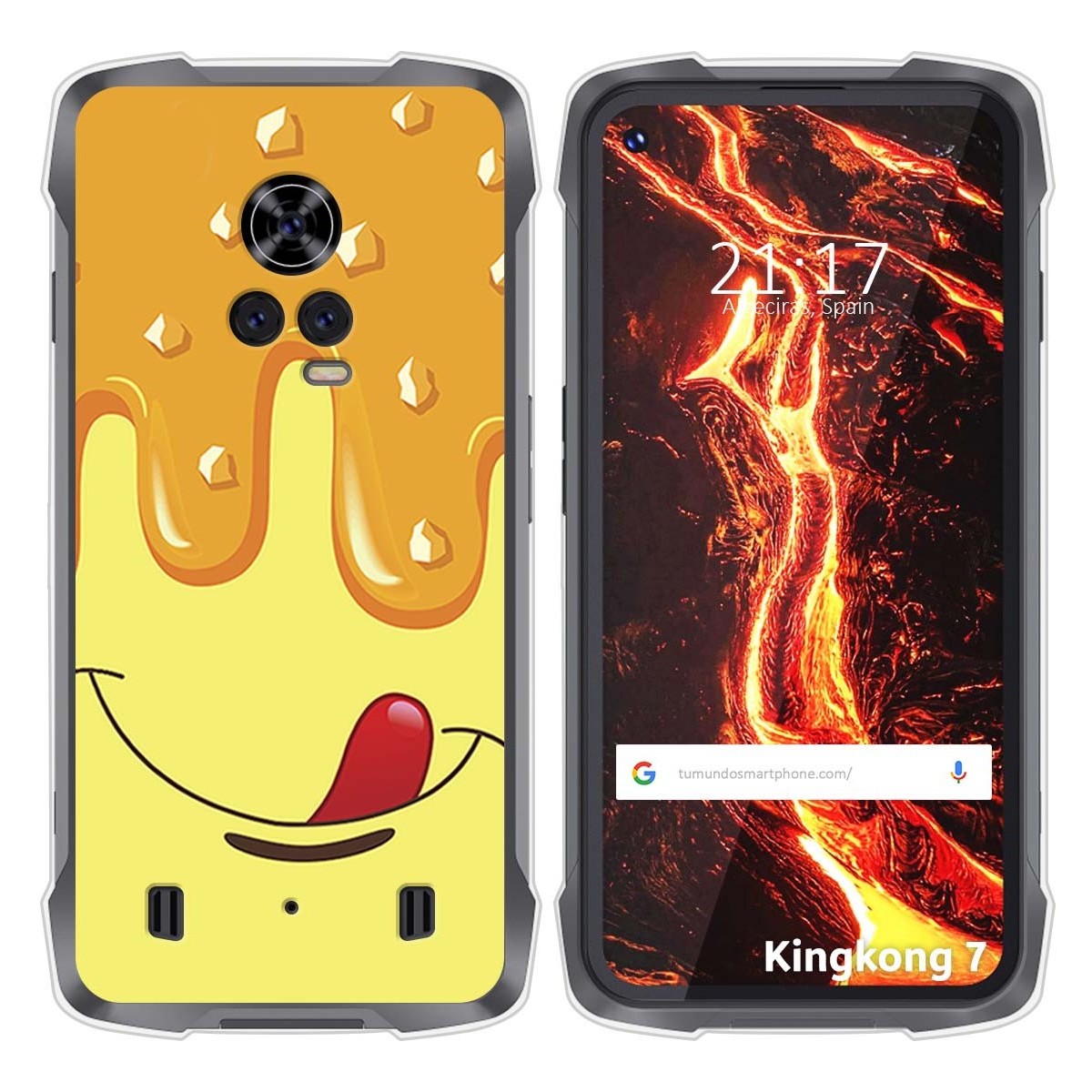 Funda Silicona para Cubot King Kong 7 diseño Helado Vainilla Dibujos