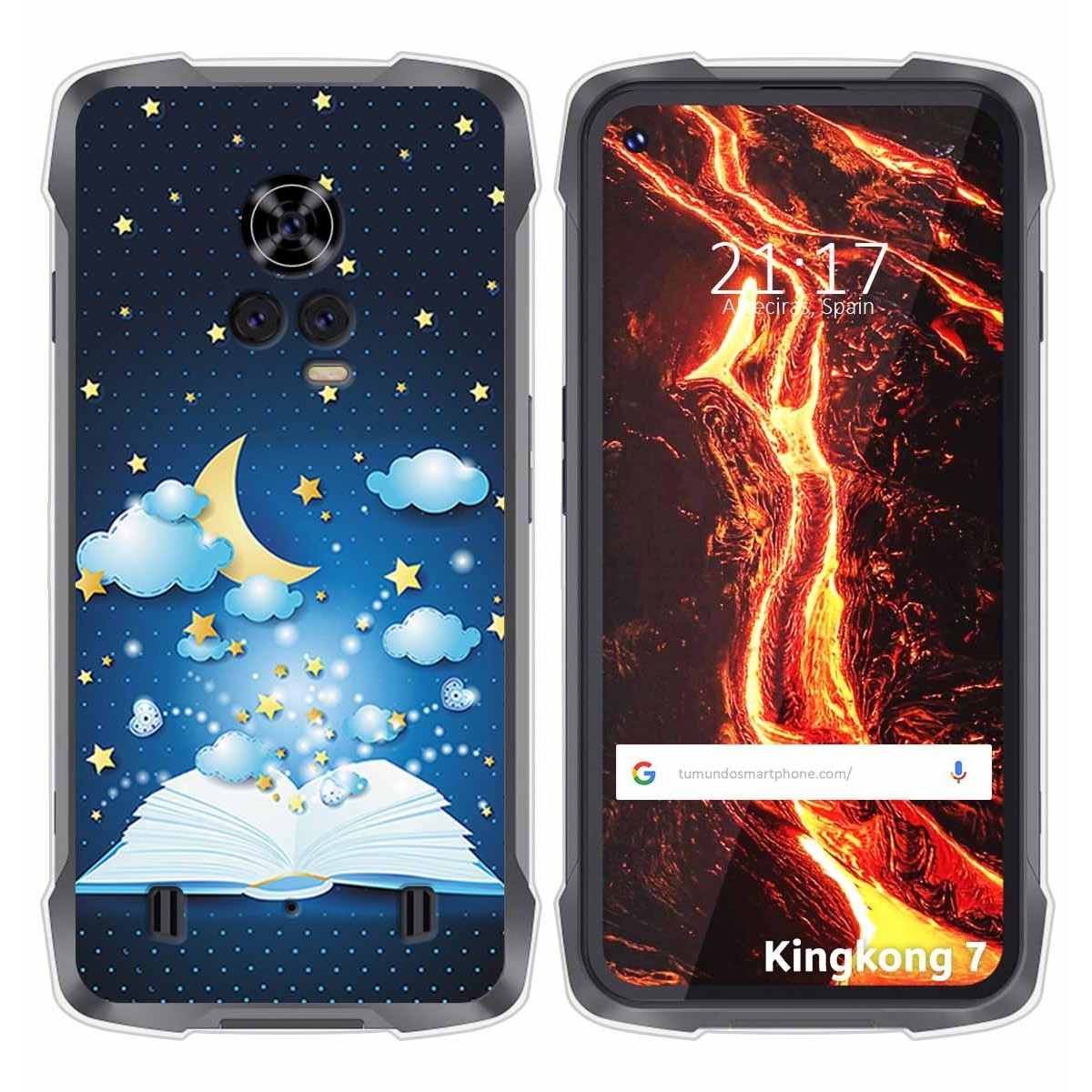 Funda Silicona para Cubot King Kong 7 diseño Libro Cuentos Dibujos