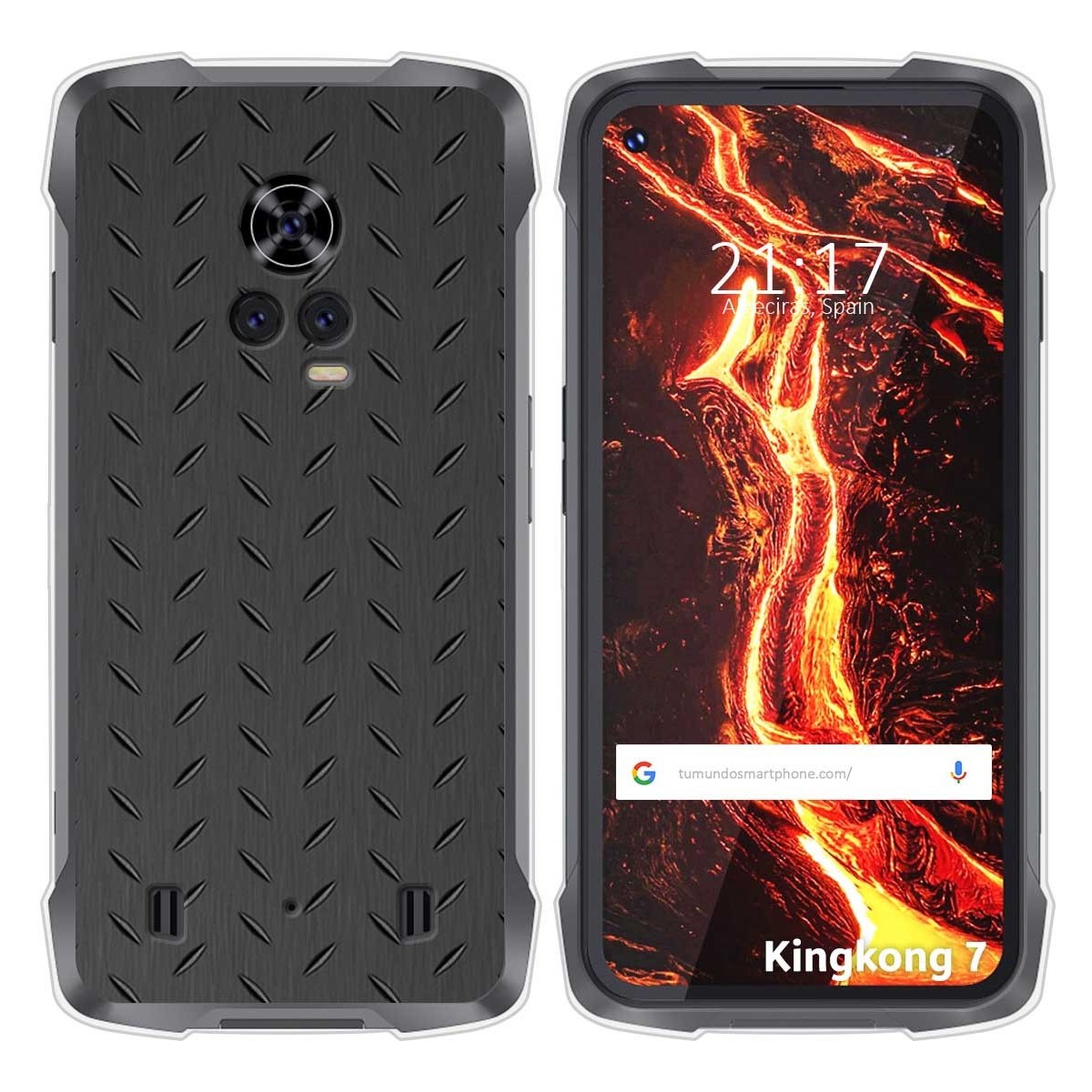 Funda Silicona para Cubot King Kong 7 diseño Metal Dibujos