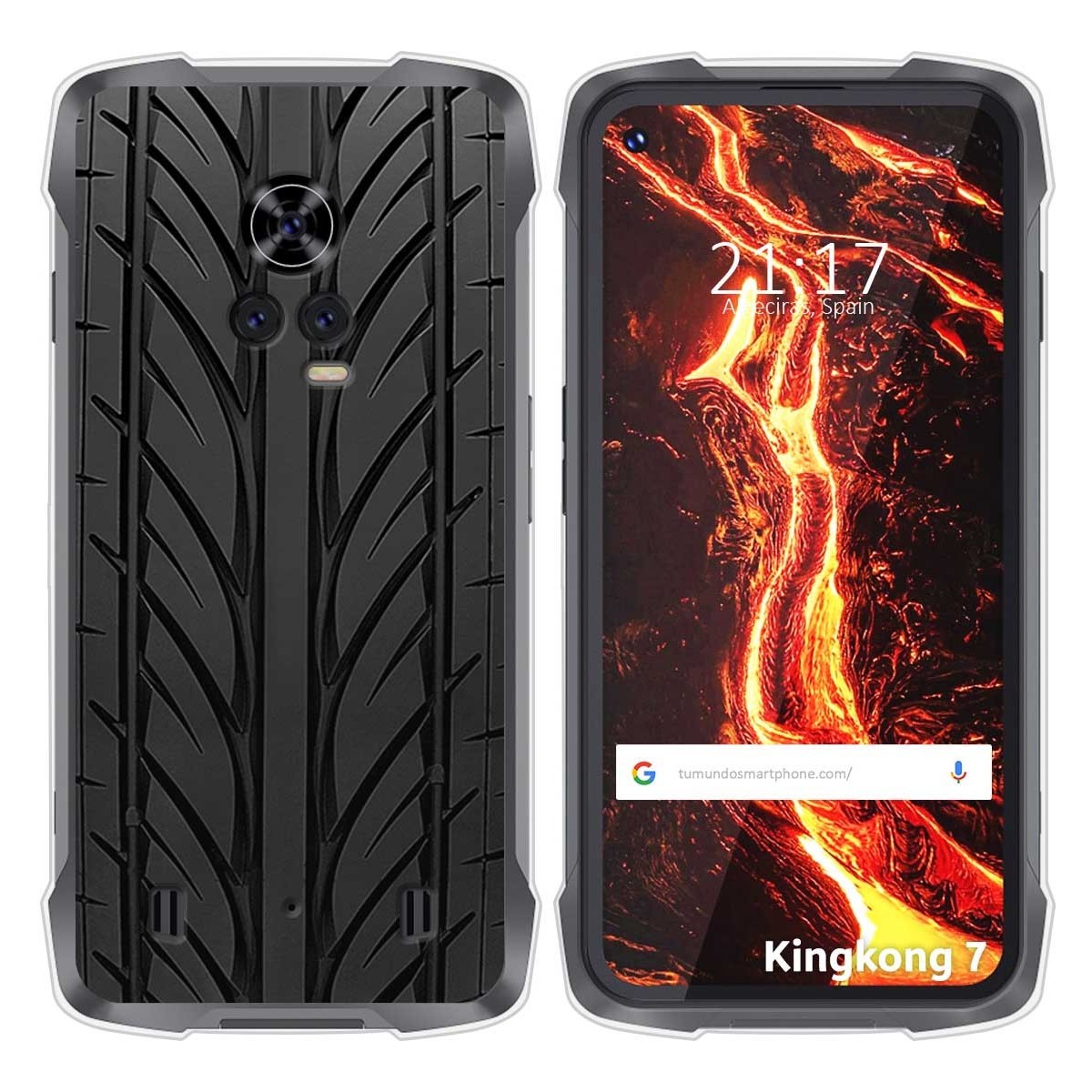 Funda Silicona para Cubot King Kong 7 diseño Neumatico Dibujos