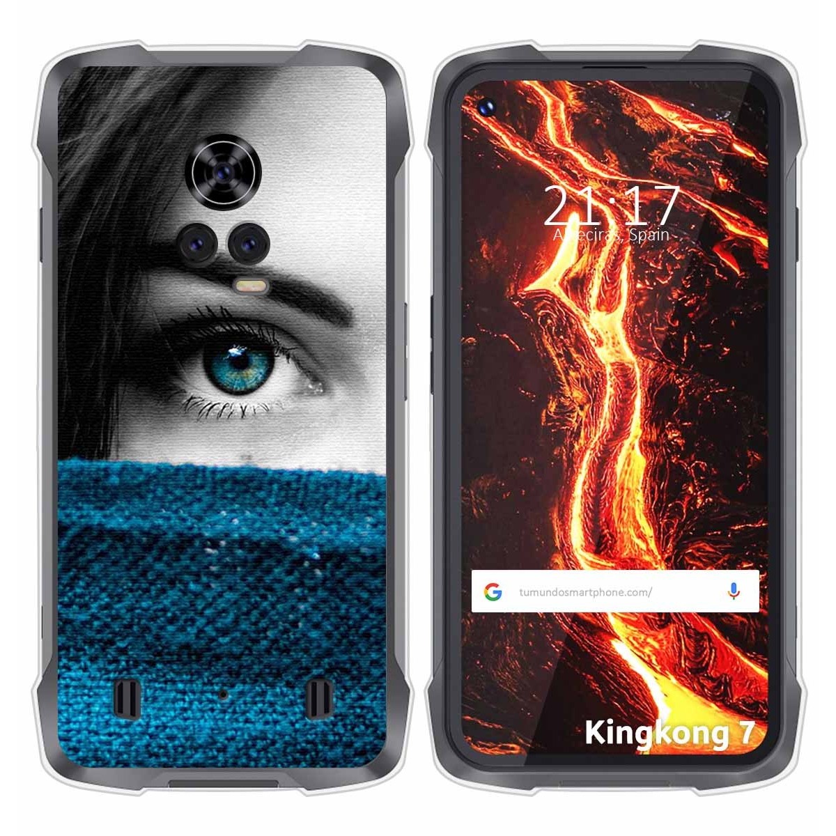 Funda Silicona para Cubot King Kong 7 diseño Ojo Dibujos