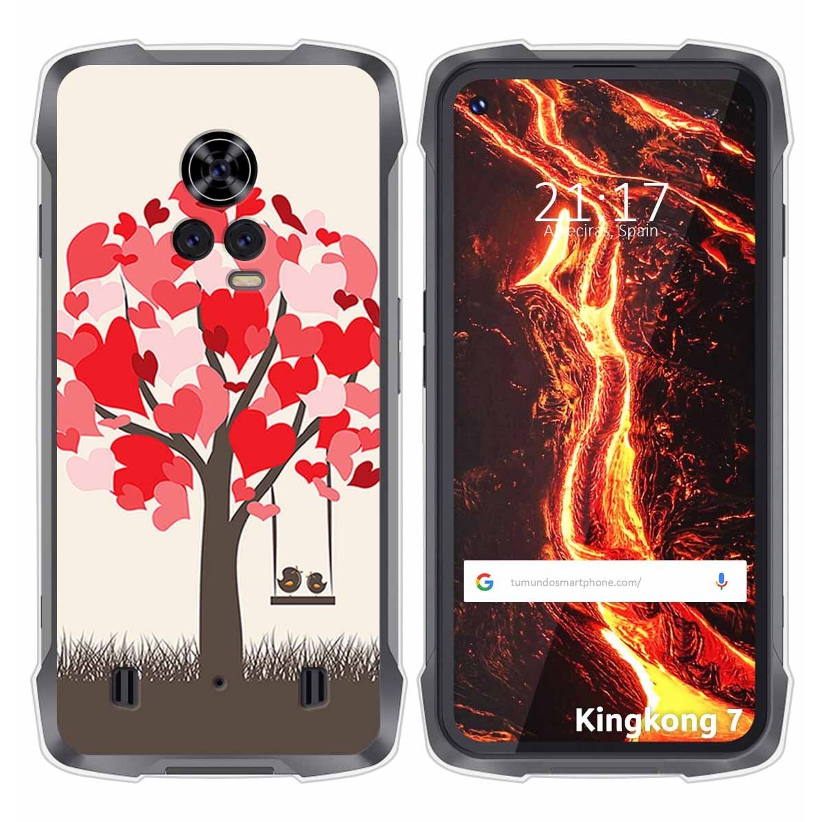 Funda Silicona para Cubot King Kong 7 diseño Pajaritos Dibujos