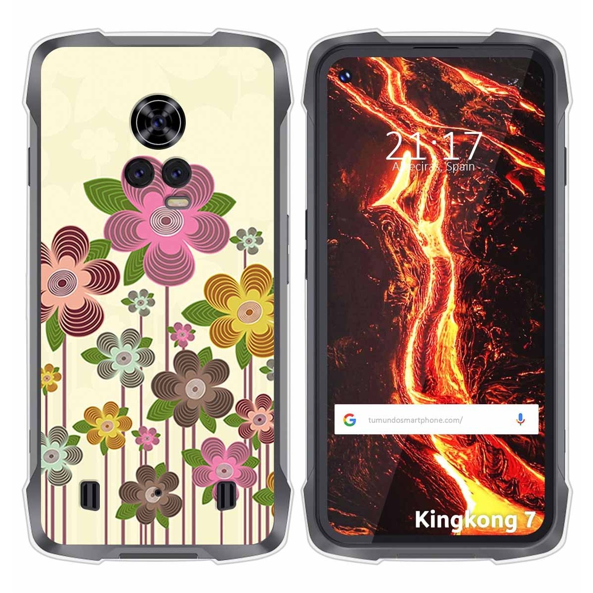 Funda Silicona para Cubot King Kong 7 diseño Primavera En Flor Dibujos
