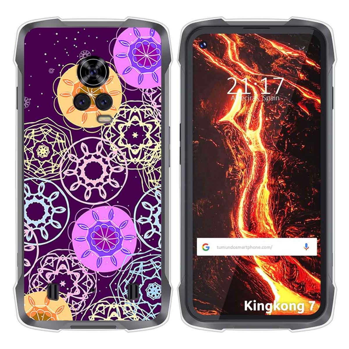 Funda Silicona para Cubot King Kong 7 diseño Radial Dibujos