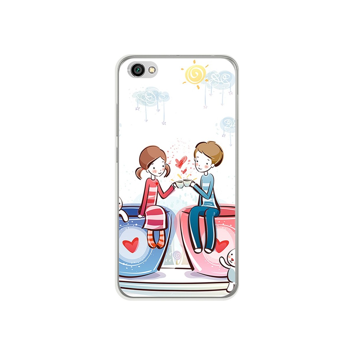 Funda Gel Tpu para Xiaomi Redmi Note 5A Diseño Cafe Dibujos