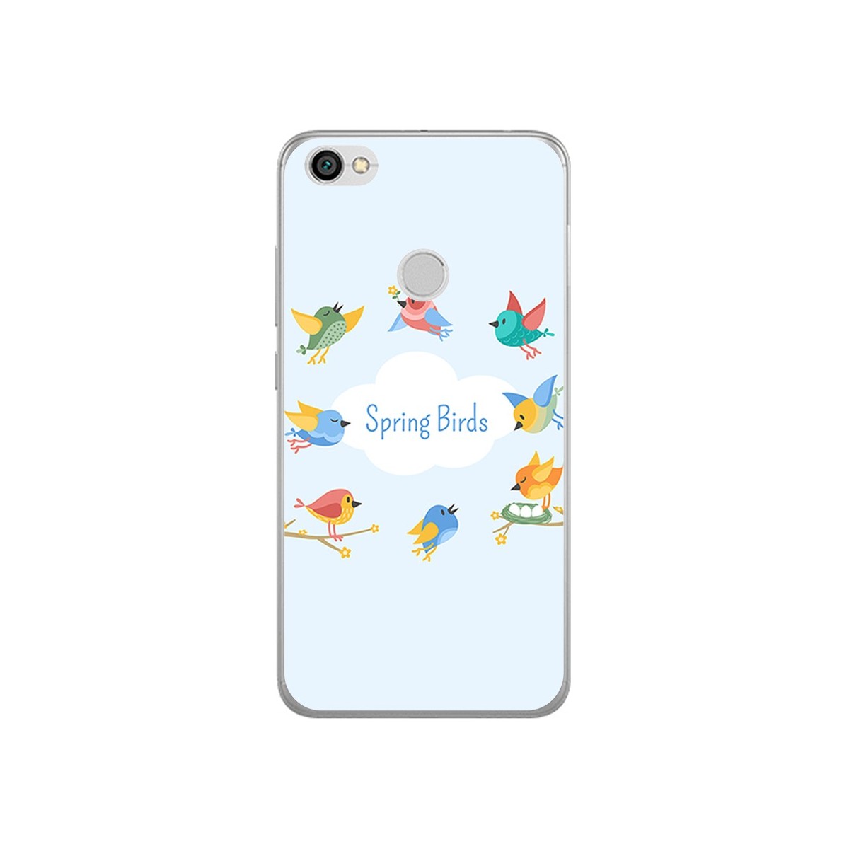 Funda Gel Tpu para Xiaomi Redmi Note 5A Pro / 5A Prime Diseño Spring Birds Dibujos