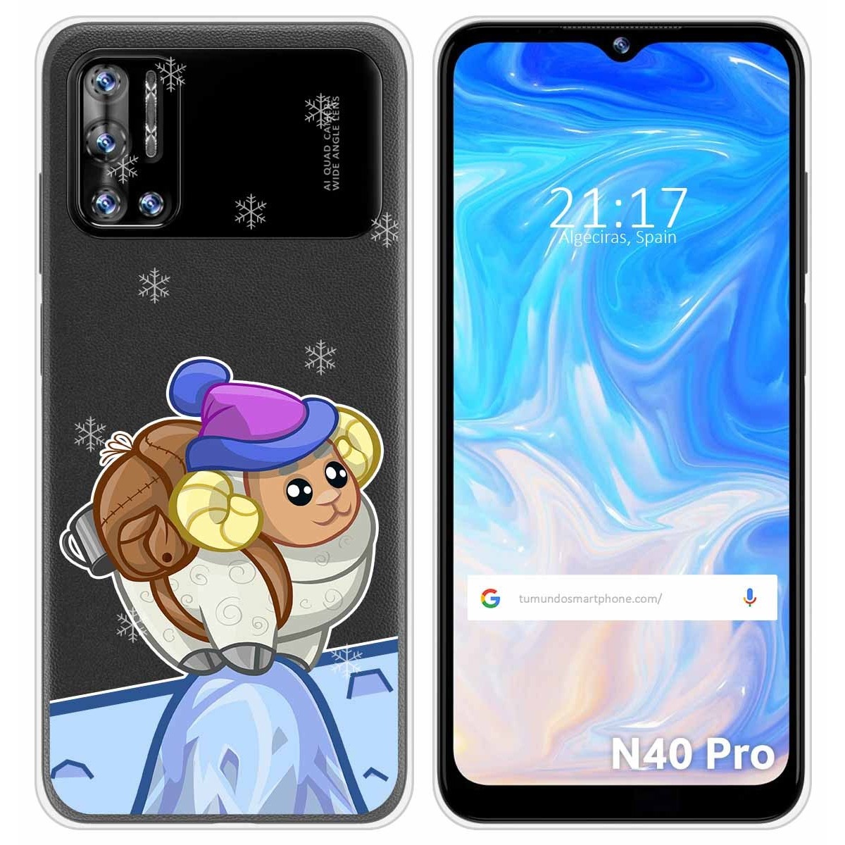 Funda Silicona Transparente para Doogee N40 Pro diseño Cabra Dibujos